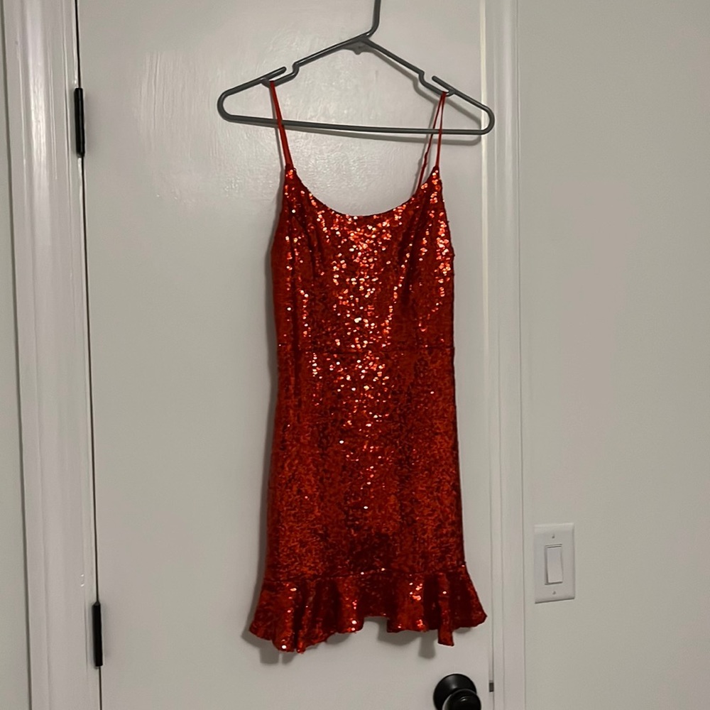 Red sparkly mini dress. In great condition worn once.